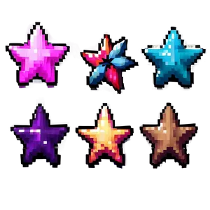 Handmade Pixel Star Asset Png 06212024 PNG Image