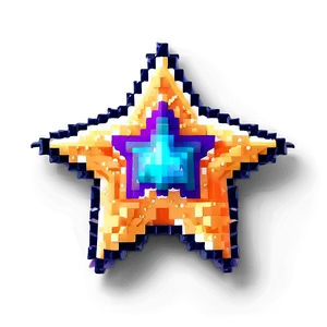 Handmade Pixel Star Asset Png 06212024 PNG Image