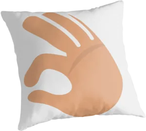 Handprint Design Cushion PNG Image