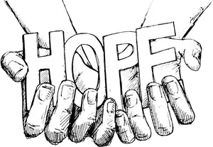 Hands Holding Hope Illustration PNG Image