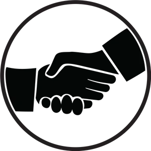 Handshake Symbol Graphic PNG Image