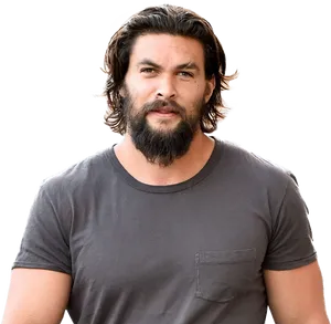 Handsome Manwith Long Hairand Beard PNG Image