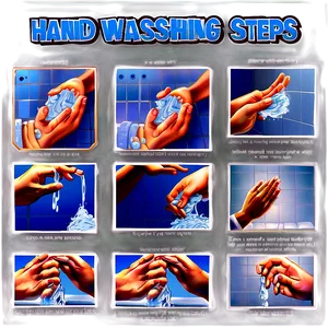 Handwashing Steps Guide Png Oto PNG Image