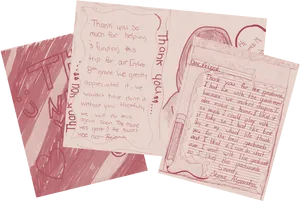 Handwritten Thank You Notes PNG