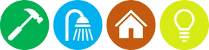 Handyman Services Icons PNG Image