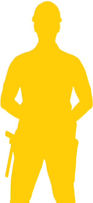 Handyman Silhouettewith Tools PNG Image