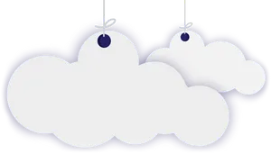 Hanging Clouds Decoration PNG Image