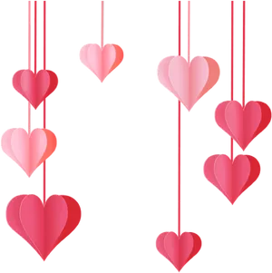 Hanging Hearts Decoration.png PNG Image