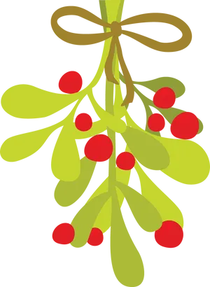 Hanging Mistletoe Illustration PNG Image