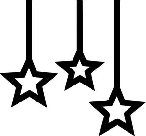 Hanging Star Decorations Vector PNG Image