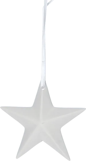 Hanging White Star Decoration PNG Image