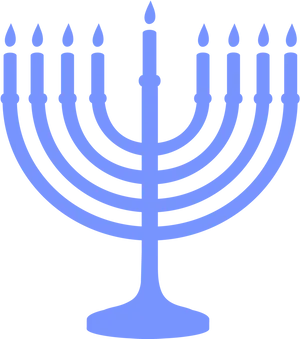 Hanukkah Menorah Graphic PNG Image