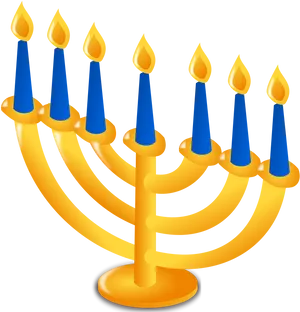 Hanukkah Menorah Illustration PNG