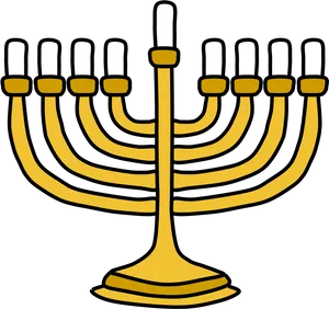 Hanukkah Menorah Illustration PNG Image