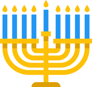 Hanukkah Menorah Illustration PNG Image