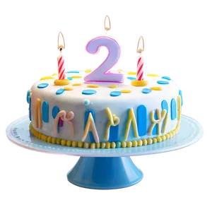 Happy 2nd Birthday Cake Png 06262024 PNG Image