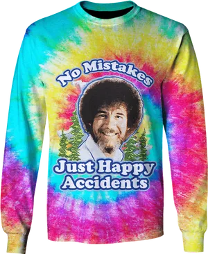 Happy Accidents Tie Dye Sweatshirt PNG Image