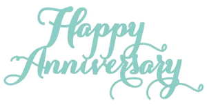 Happy Anniversary Calligraphy PNG Image