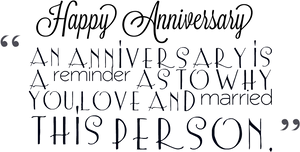 Happy Anniversary Love Reminder Quote PNG Image