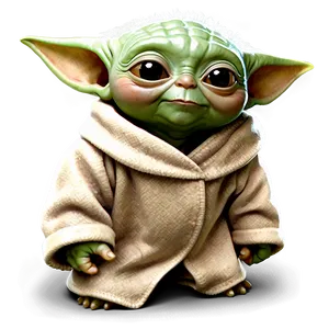 Happy Baby Yoda Png Pev78 PNG Image