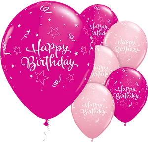 Happy Birthday Balloons Celebration PNG Image