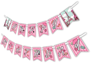 Happy Birthday Banner Illustration PNG Image