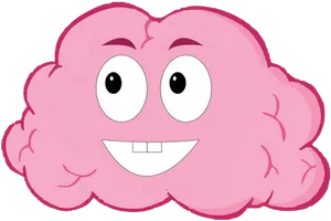 Happy Brain Cartoon Character.png PNG Image