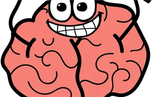 Happy Brain Cartoon Illustration PNG Image