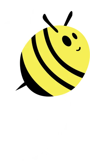 Happy Cartoon Bee Clipart PNG Image