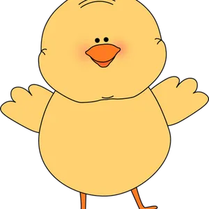 Happy Cartoon Chick Illustration PNG Image