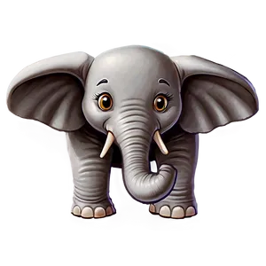 Happy Cartoon Elephant Png Urh25 PNG Image