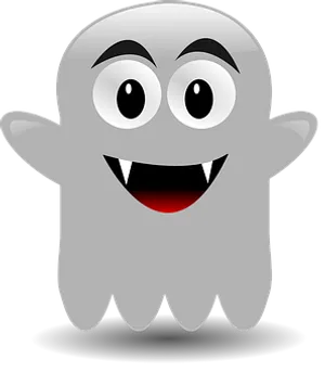 Happy Cartoon Ghost Graphic PNG Image