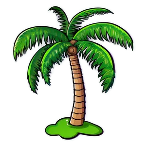 Happy Cartoon Palm Tree Png 64 PNG Image