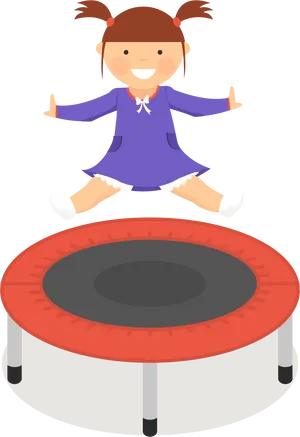 Happy Child Jumpingon Trampoline PNG Image