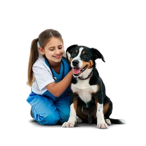 Happy Child With Veterinarian Png Ikt60 PNG Image