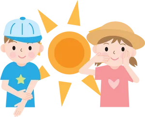 Happy Children Summer Sun PNG Image