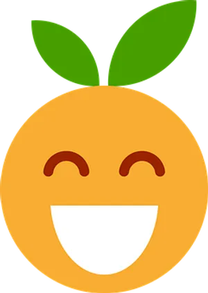 Happy Clementine Emoji PNG Image