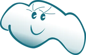 Happy Cloud Cartoon Character PNG Image