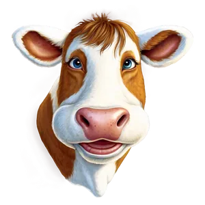 Happy Cow Face Png Llr69 PNG Image