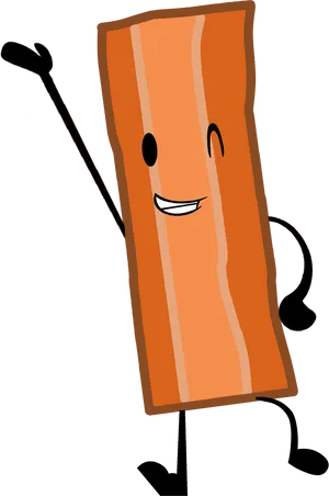 Happy Dancing Bacon Character.png PNG Image