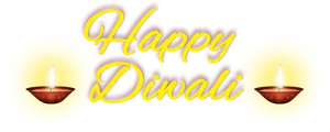 Happy Diwali Greetingwith Diyas PNG Image