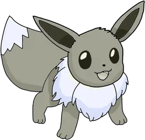 Happy Eevee Illustration PNG Image