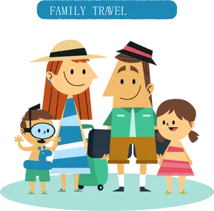 Happy Family Readyfor Vacation PNG Image