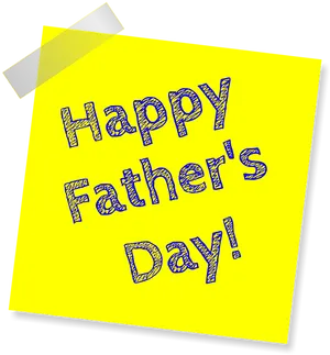 Happy Fathers Day Note PNG Image