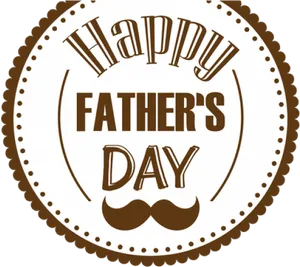 Happy Fathers Day Sealwith Mustache PNG Image