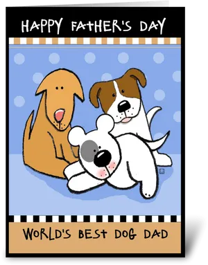 Happy Fathers Day Worlds Best Dog Dad Card PNG Image