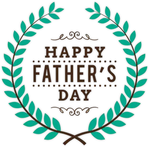 Happy Fathers Day Wreath Graphic PNG Image