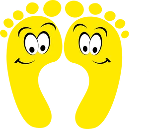 Happy Feet Cartoon Illustration PNG Image