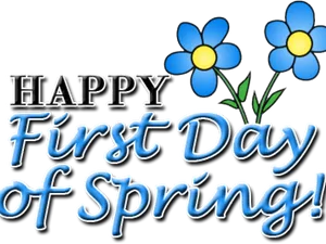 Happy First Dayof Spring Greeting PNG Image