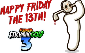 Happy Fridaythe13th Stickman Golf PNG Image